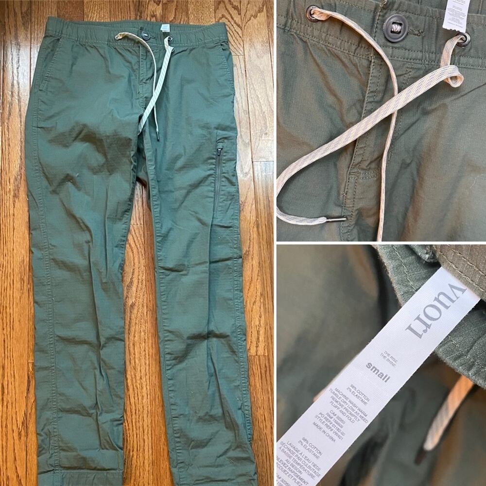 VUORI $98 Womens Ripstop Pant Olive Small EUC